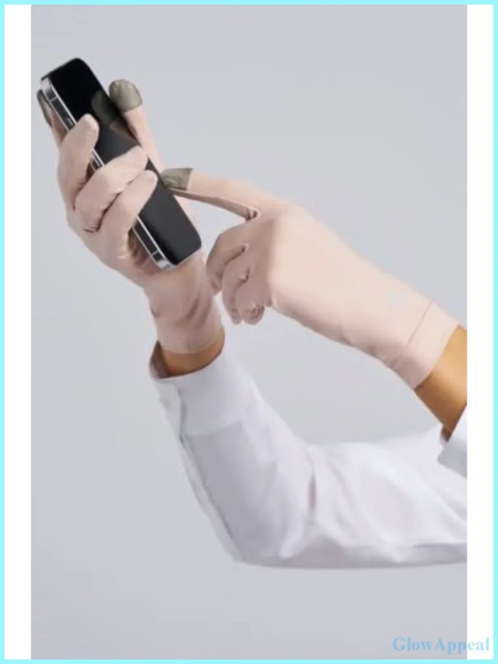 UPF 50+ Full Finger Sun Gloves Touchscreen Silicone Grip Lightweight